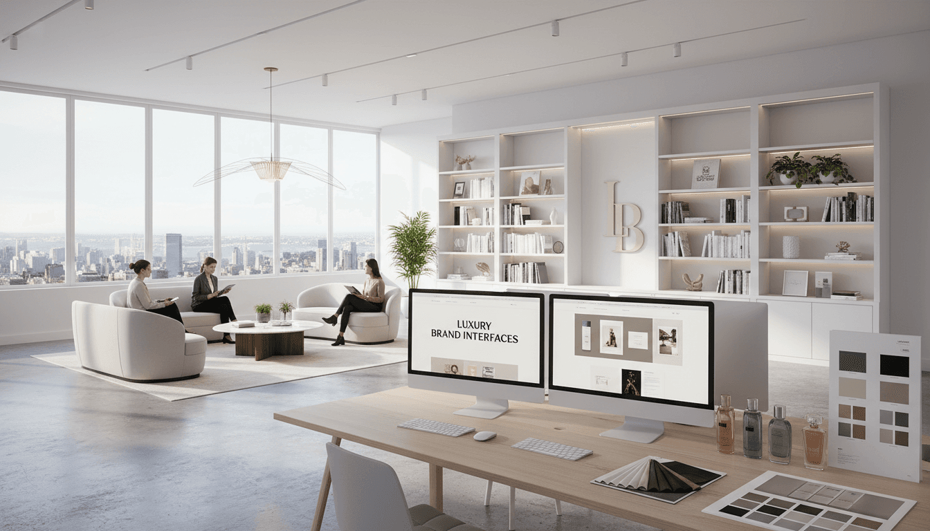 Professional 3D booth design rendering on computer monitor