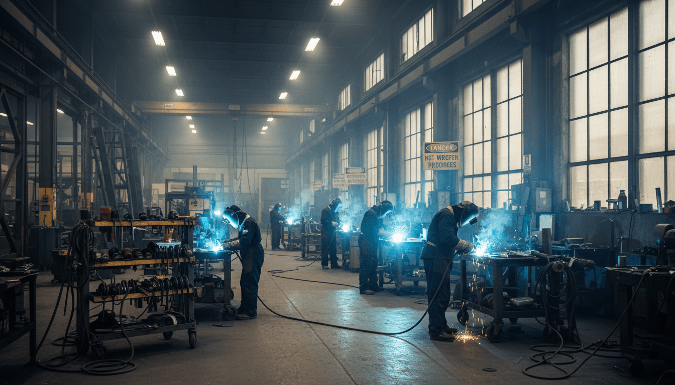 Trade show booth fabrication in progress at Florida Exhibits workshop