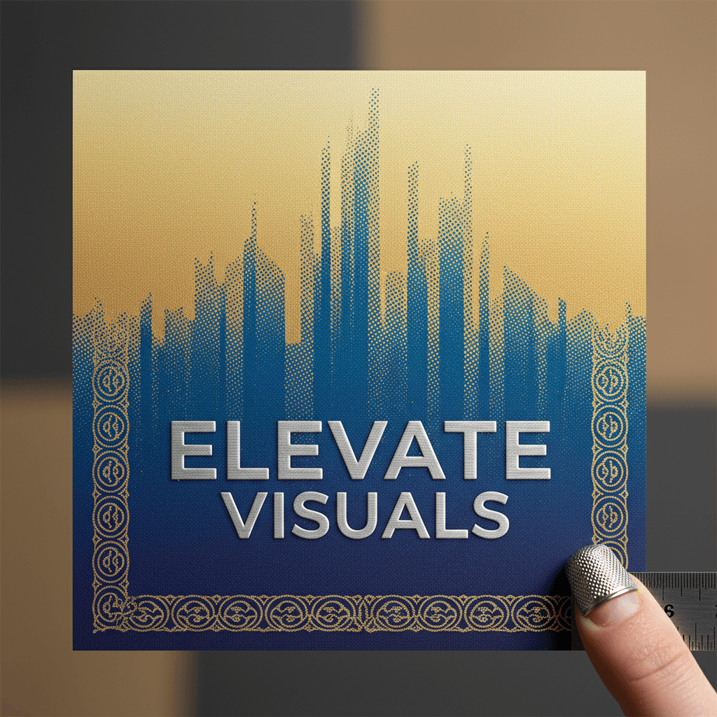 Close-up of premium printed graphics and materials